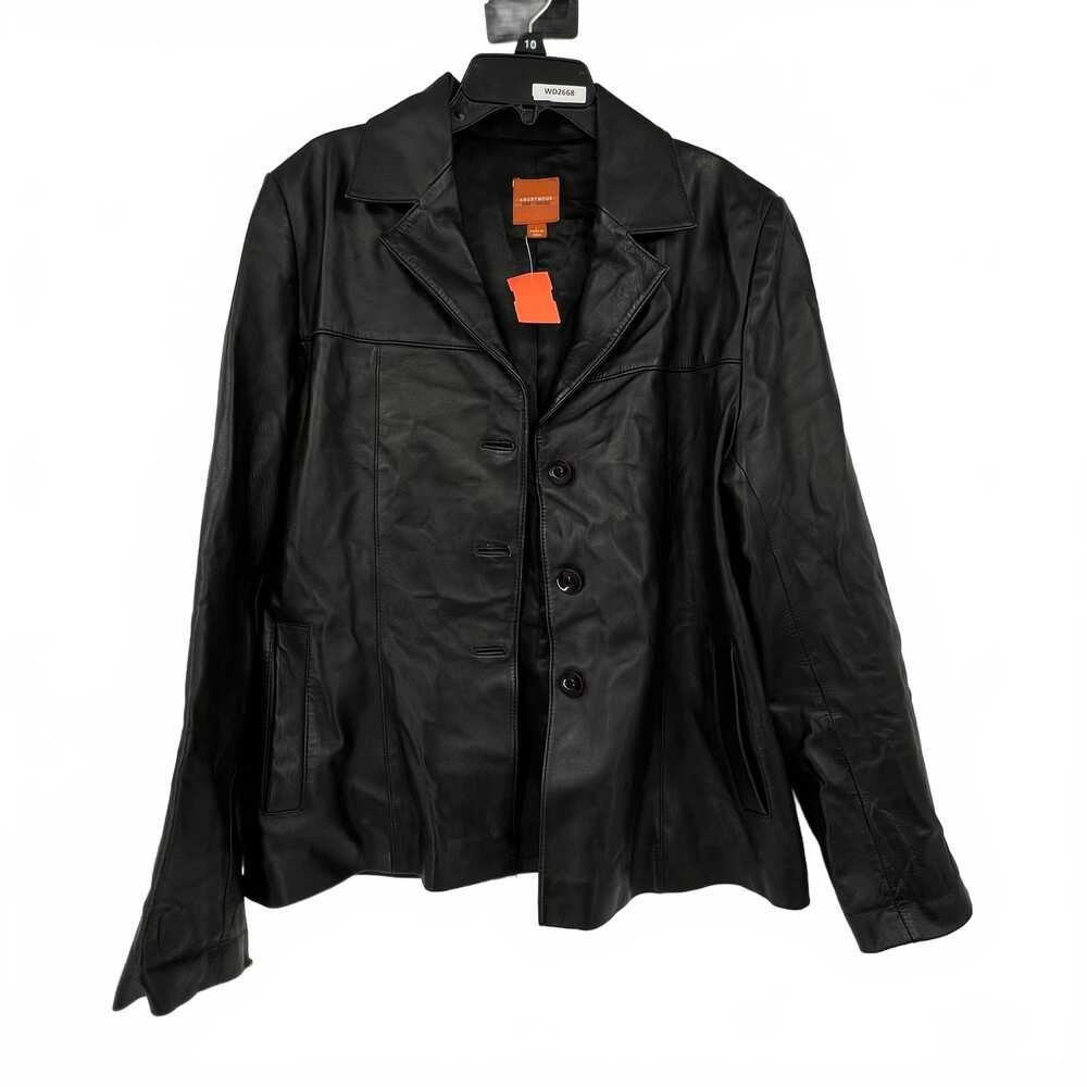 Anonymous Black Leather Jacket | Women’s L
